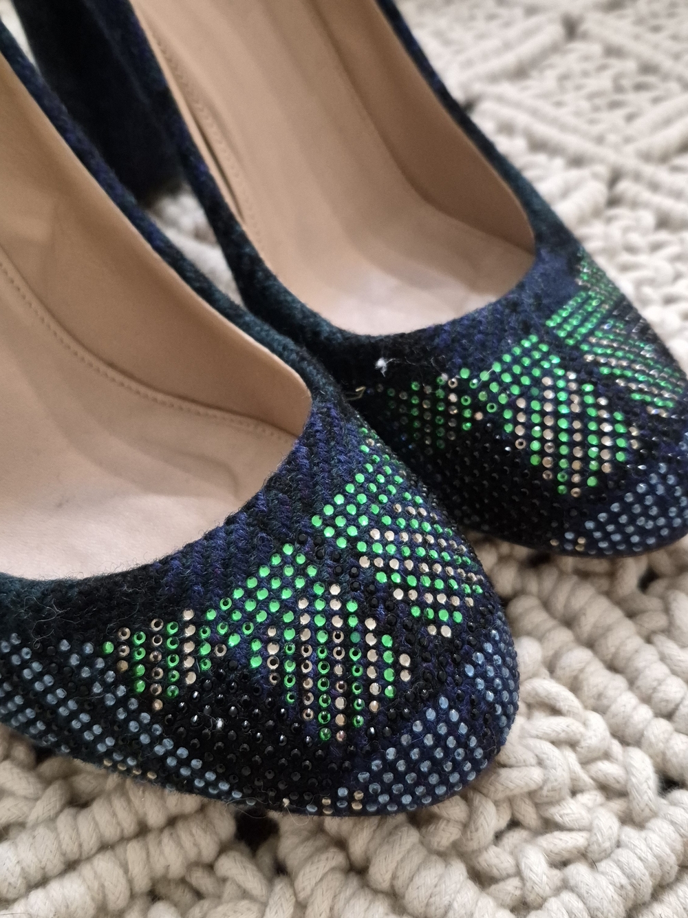 J. Crew Collection Tartan Plaid Embellished Etta Pumps 8.5 - Picture 6 of 11